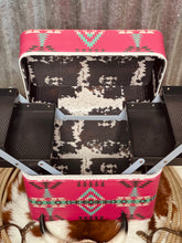Load image into Gallery viewer, Pink Aztec Make-Up Box