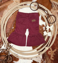 Load image into Gallery viewer, Burgundy Flare Jeans