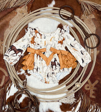 Load image into Gallery viewer, Golden Gallop Romper