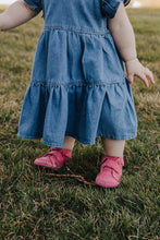 Load image into Gallery viewer, Minnetonka Front Strap Bootie - Pink
