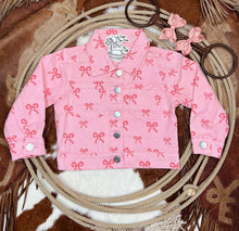 Load image into Gallery viewer, Bow-tiful Denim Jacket