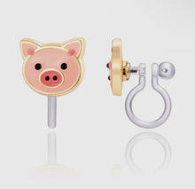 Load image into Gallery viewer, Pig Clip On Earrings