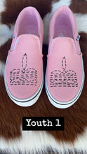 Load image into Gallery viewer, Pink Boot Stitch Painted Vans
