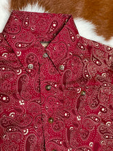 Load image into Gallery viewer, Red Paisley Button Up
