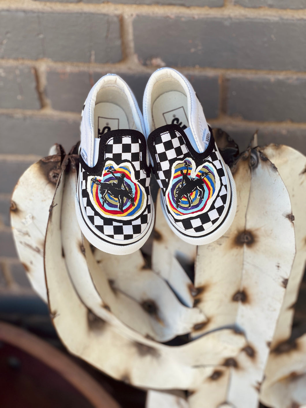 Hand Painted Rainbow Buckaroo Vans