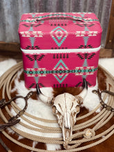 Load image into Gallery viewer, Pink Aztec Make-Up Box
