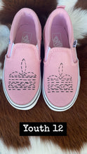 Load image into Gallery viewer, Pink Boot Stitch Painted Vans
