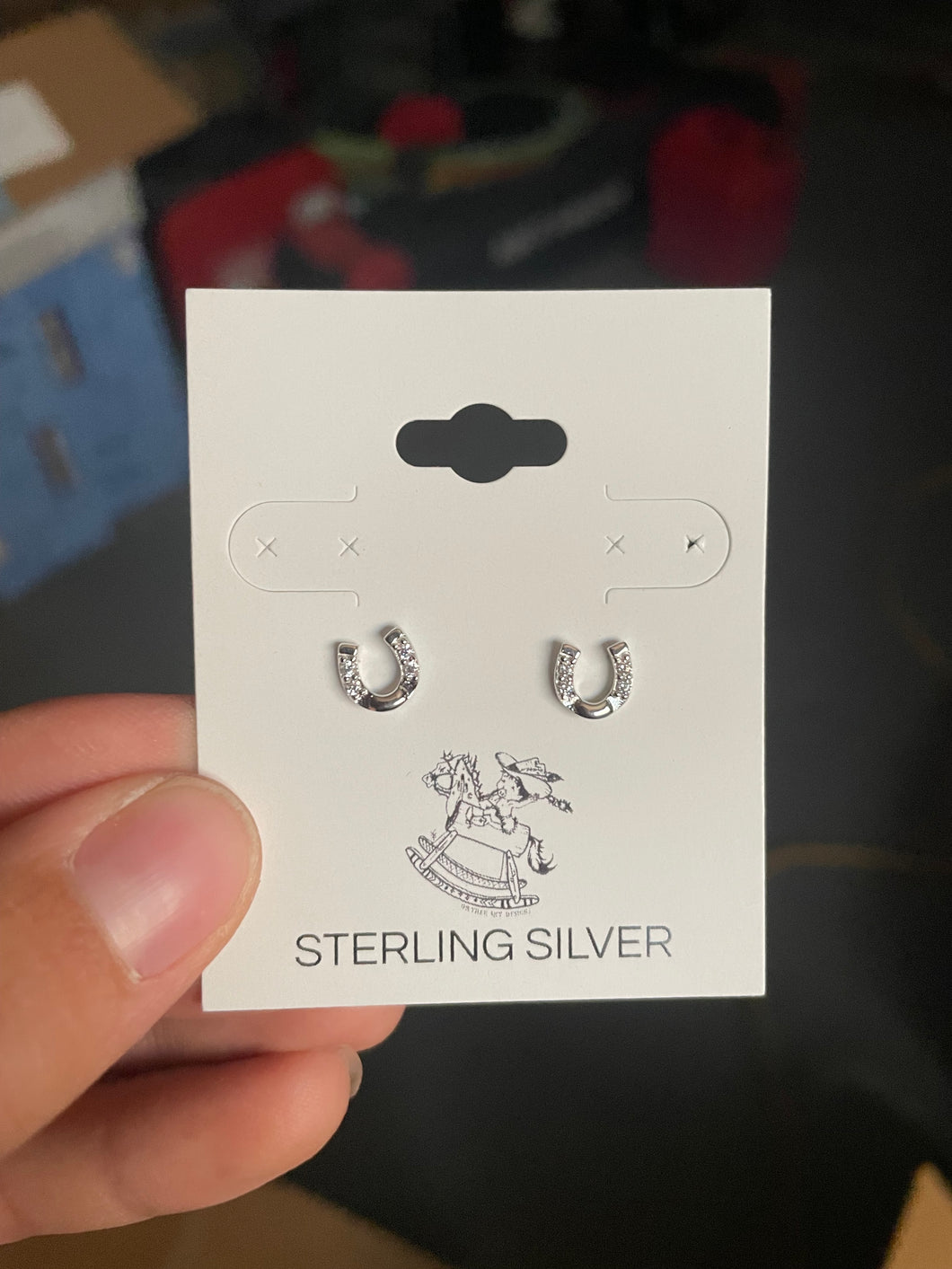 Sterling Silver Horseshoe Earrings