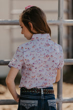 Load image into Gallery viewer, Purple Desert Short Sleeve Pearl Snap
