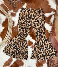 Load image into Gallery viewer, Leopard Denim Bell Bottoms
