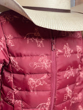 Load image into Gallery viewer, Rodeo Time Burgundy Puffer Jacket
