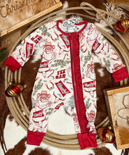 Load image into Gallery viewer, Yee Haw Christmas Zip Up PJ’s

