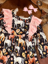 Load image into Gallery viewer, Horsing Around Ruffle Dress
