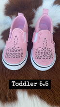 Load image into Gallery viewer, Pink Boot Stitch Painted Vans
