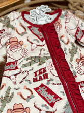 Load image into Gallery viewer, Yee Haw Christmas Zip Up PJ’s
