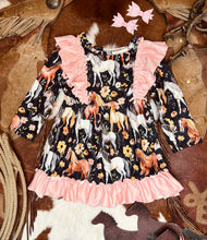Load image into Gallery viewer, Horsing Around Ruffle Dress
