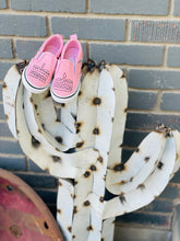 Load image into Gallery viewer, Pink Boot Stitch Painted Vans
