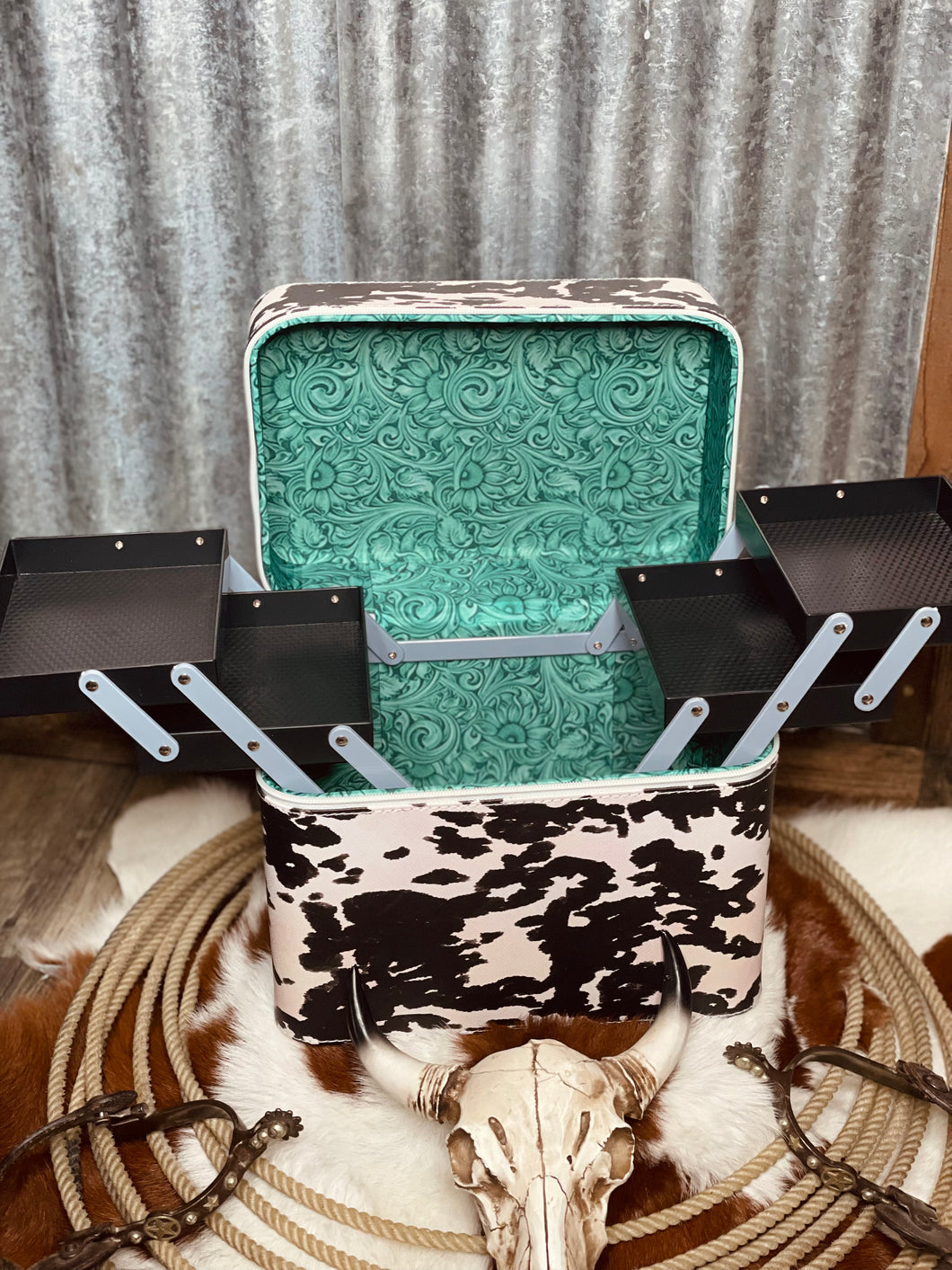 Cow Print Make-Up Box