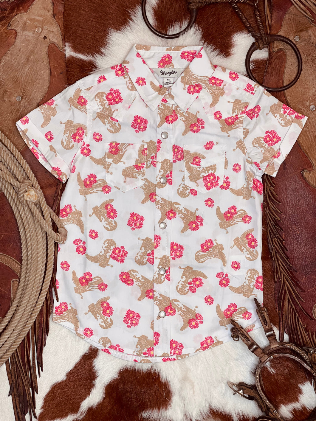 Hawaiian Cowgirl Pearl Snap