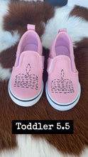 Load image into Gallery viewer, Pink Boot Stitch Painted Vans
