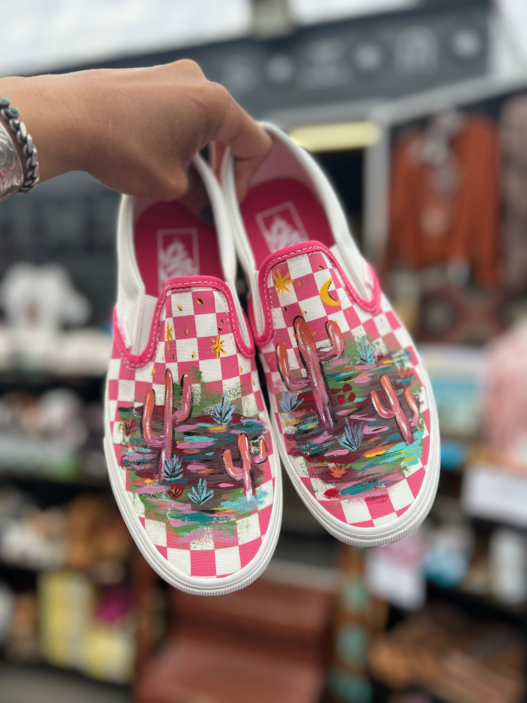 Hand Painted Cactus Vans