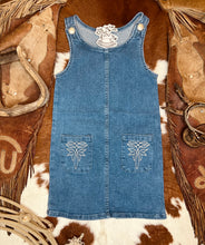 Load image into Gallery viewer, Boot Stitch Overall Dress
