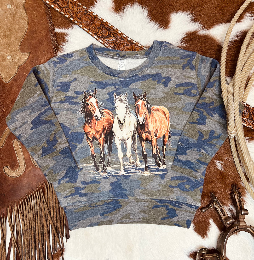 Three Stooges Camo Crewneck