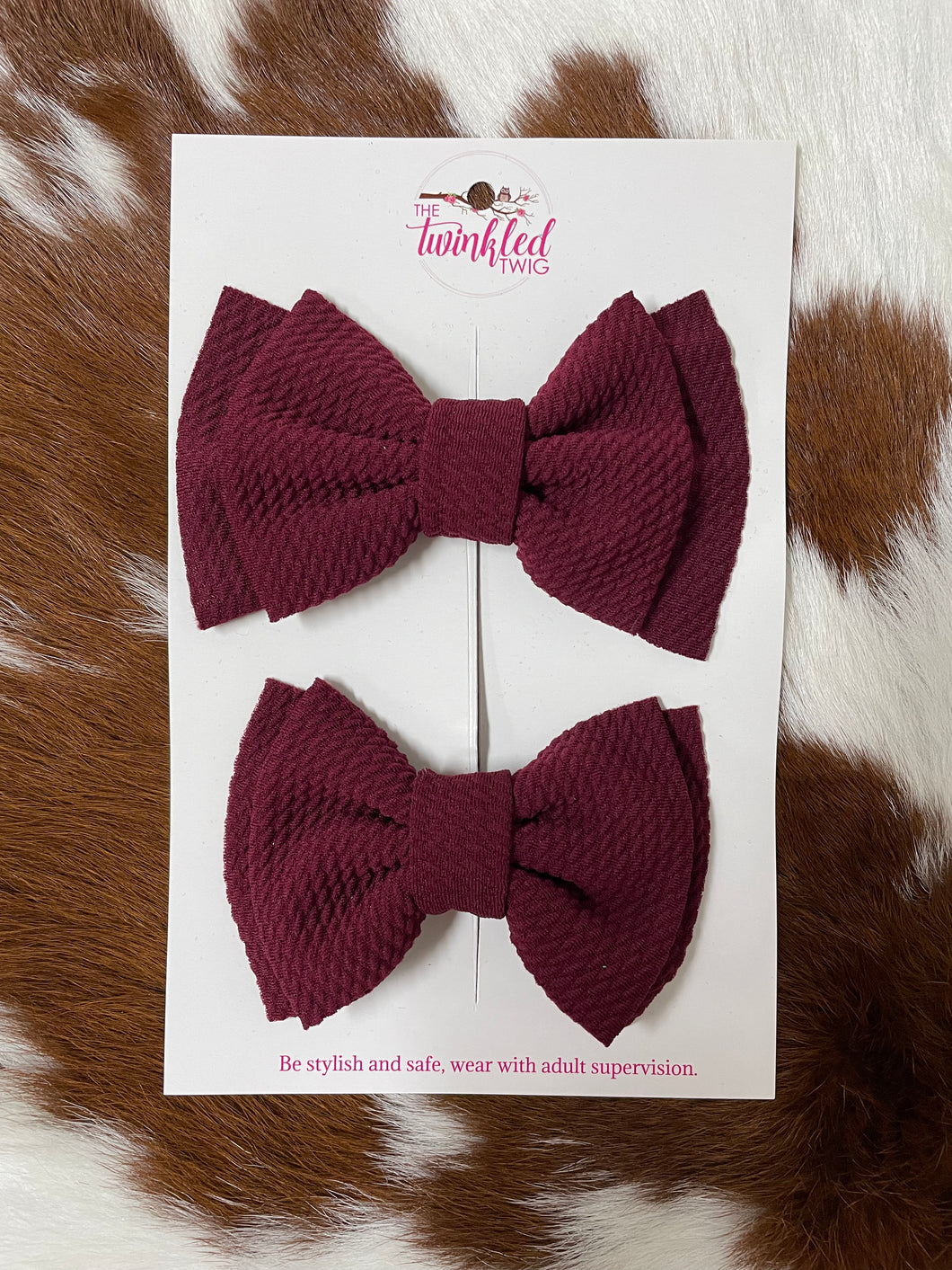 Southern Bell Bow Set - Wine