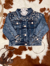 Load image into Gallery viewer, Shania Denim Pearl Jacket
