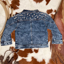 Load image into Gallery viewer, Shania Denim Pearl Jacket
