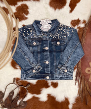 Load image into Gallery viewer, Shania Denim Pearl Jacket
