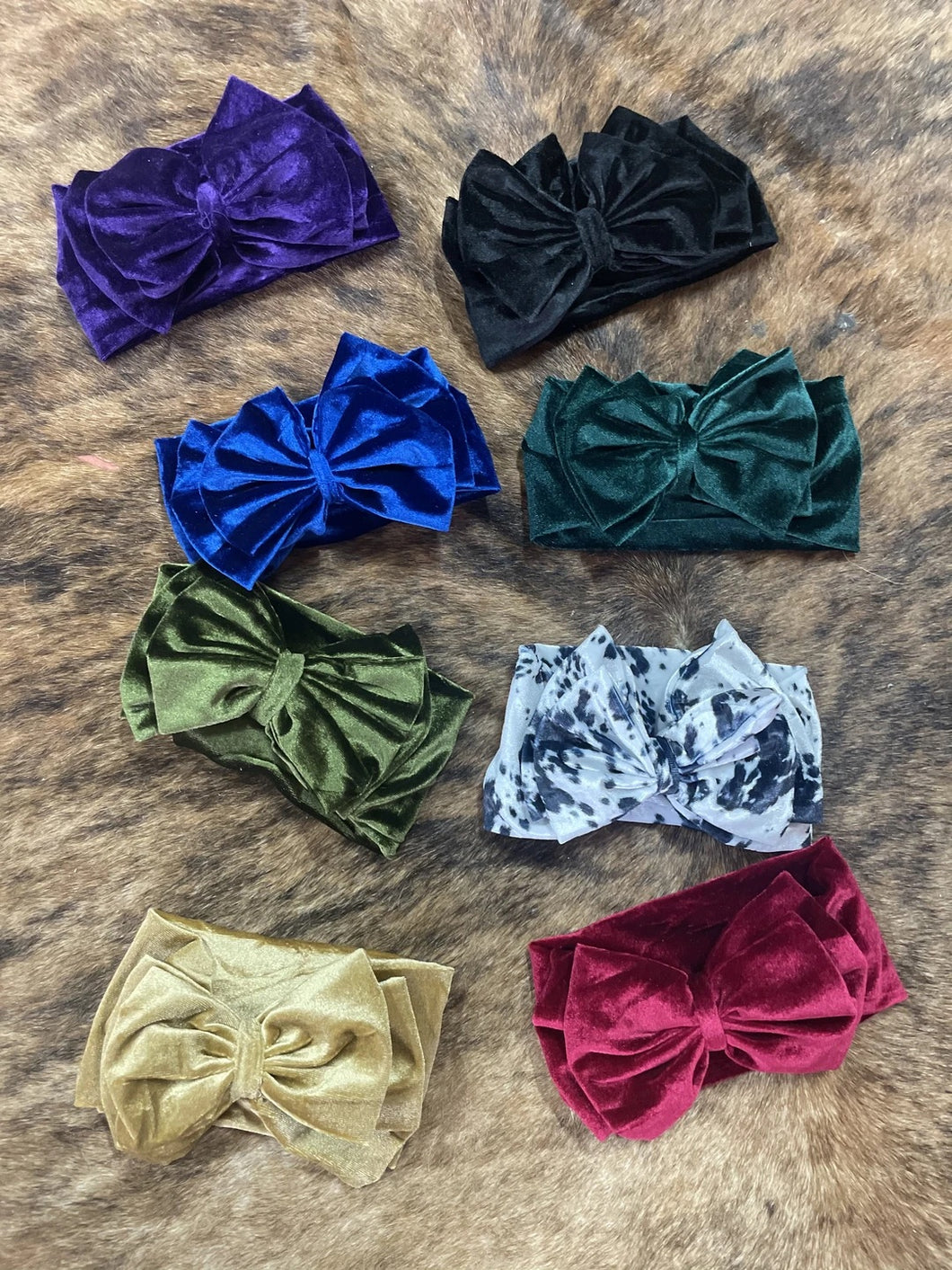 Velvet Headband Bow