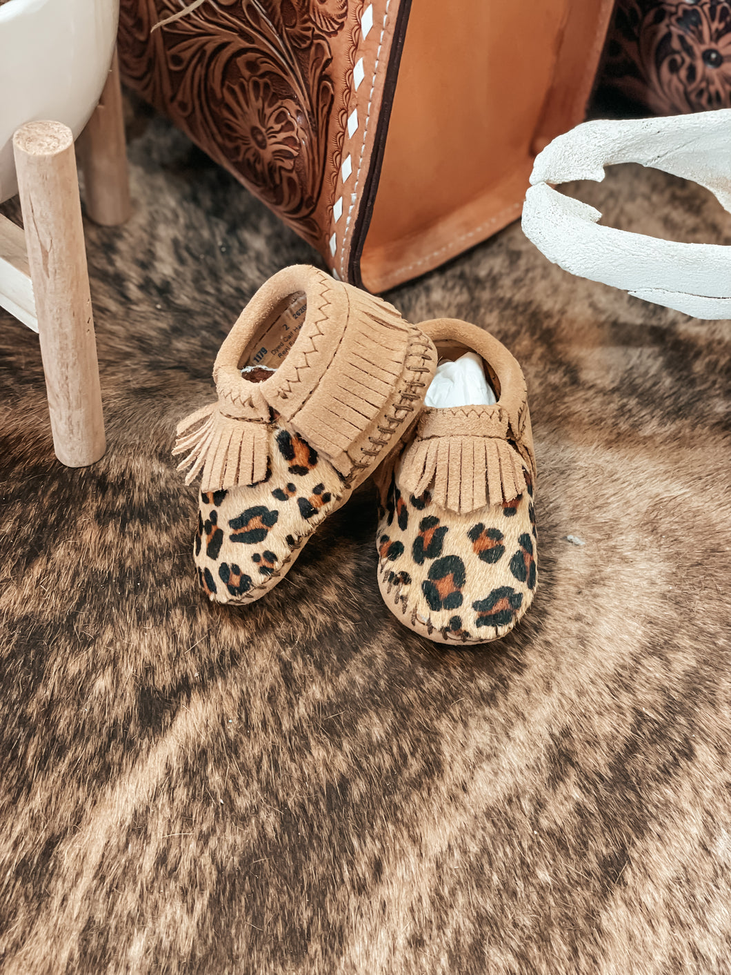 Minnetonka Riley Bootie -  Taupe Leopard