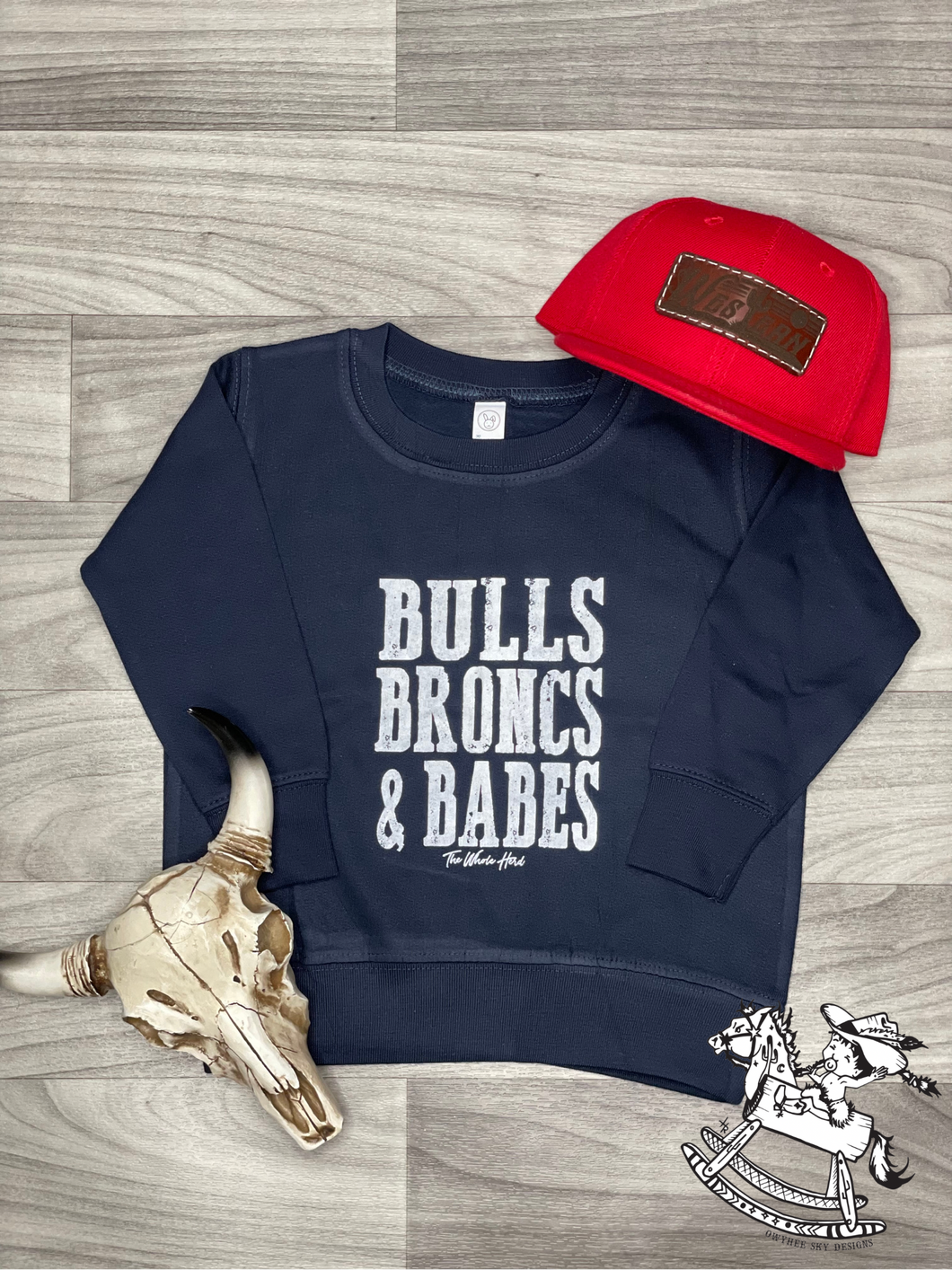 Bulls, Broncs, Babe Crew Neck