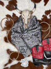 Load image into Gallery viewer, Way Out West Wild Rag - Silver Paisley
